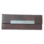 GenericSANoRITA's Leatherite/PU Magnetic Hard Case, Unisex Party Cover Pouch for Sunglasses, Spectacles, Frames, Goggles, Specs and Eyewear, Brown