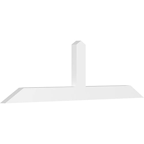 Ekena Millwork GBP060X18X0204POR00 Portland Architectural Grade PVC Gable Brackets 60"W x 17 1/2"H x 2"D x 4"F, 7/12 Pitch