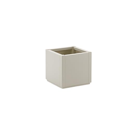 Kreher® XL Pflanzkasten Blumenkasten mit strukturierter Oberfläche aus Kunststoff Größen. Top für Garten, Terrasse und Balkon! (1 x Pflanzkasten (schmale Version) in Beige)