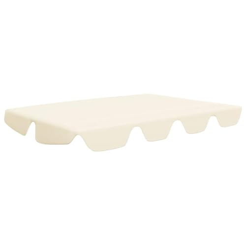 vidaXL Toit de Rechange de Balançoire, Canopée pour Balancelle Remplacement, Toit de Balançoire Imperméable Jardin Terrasse, Crème 188/168x145/110 cm