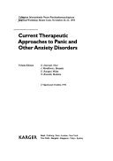 Current Therapeutic Approaches to Panic and Other Anxiety Disorders: Collegium Internationale Neuro-Psychopharmacologicum Regional Workshop, Monte C ... ACADEMY FOR BIOMEDICAL AND DRUG RESEARCH)      First Edition