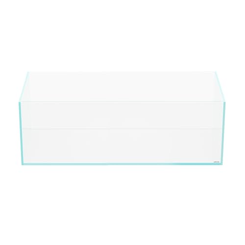 Image of LANDEN 120SL 51.5 Gal Rimless Low Iron Aquarium Long Fish Tank, Bookshelf Aquarium, W47.24xD19.69xH14.17 in (120x50x36cm) 12mm Thickness with Black Nano Foam Leveling mat Included