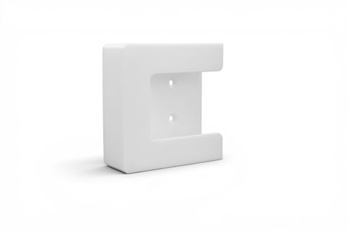 Wandhalterung passend für X-Sense Basisstation (Hub SBS50) – Maßgefertigte Halterung (ohne untere Kabeldurchführung) – Platzsparende Montage – Weiß