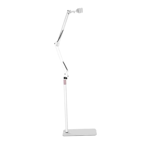 Kokiya Lazy Hair Dryer Stand Hands Rack Non Slip Universal Compact Flexible Floor Bracket Adjustable Height for Bathroom Home, white