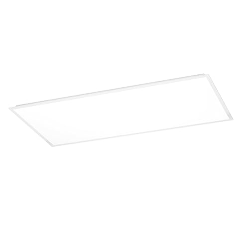 EGLO Moradillo LED-panel, platt taklampa, takpanel i vit metall och plast, varmvitt, neutralt vit och kallt vitt ljus, 60 x 120 cm