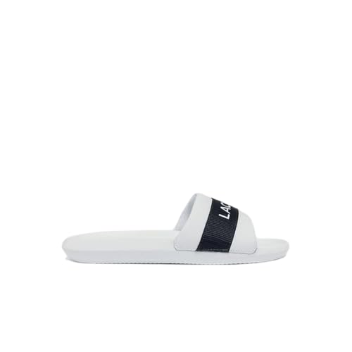 Lacoste Homme Croco Slide 0721 1 CMA Baskets, WHT/NVY, 39.5 EU