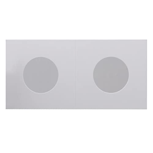 Porta-moedas de 25 mm de papelão 2 x 2 itens para colecionador, 50 peças por pedido