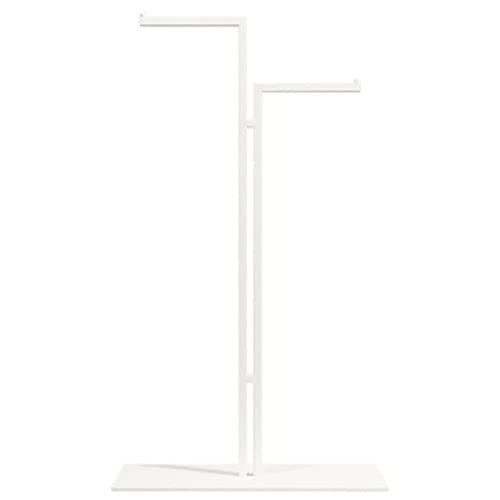 Alice Tower Perchero de Metal para Tienda de Ropa, Expositor para Entrada, Porche, organización, Perchero Colgante con Brazos Rectos para Tiendas de Ropa para Hombres, Mujeres y niños (Color: Blanco,