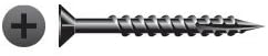 Strong-Point X826NB 8 x 1.62 in. Phillips Flat Head Screw with Nibs Particle Board Screws Black Oxide Coated Box of 5 000