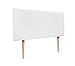 DHOME Kopfteil aus Kunstleder oder Stoff, Aqualine, einfarbig, gepolstertes Kopfteil, luxuriöses Bett, Kunstleder, weiß, 90 cm mit Füßen (Betten 70/80/90))