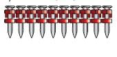 Gwoździe do betonu 3,0 x 32 mm XH bardzo twarde + 1 x gaz do gwoździarki do betonu Powers Trak-IT C4 Würth Diga CSM-1