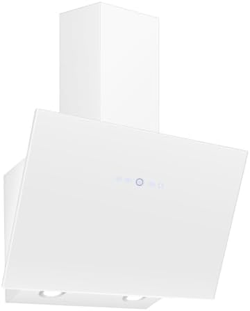 SNDOAS Dunstabzugshaube 60 cm Weiß, 700 m³/h Kopffreie Wandhaube, A++ | Abzugshaube für Abluft/Umluft, 3 Stufen, Verzögerungs-Ausschaltfunktion, Touch-Bedienung, Sicherheitsglas, L