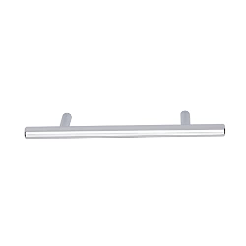Image of South Main Hardware Euro Bar Cabinet Drawer Pull Handle (3 /8 inch Diameter), 6.38 inch Length (4 inch Hole Center), Polished Chrome, Mounting Hardware Included, 10-Pack
