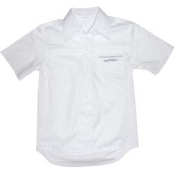 Camisa de concurso EQUI-THEME "Marco" de manga corta – blanco, cuello blanco, talla pequeña