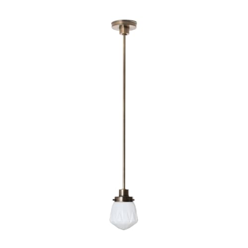Lampe Suspendue Rocket 20's Bronze lustre luxueux en verre et métal noble