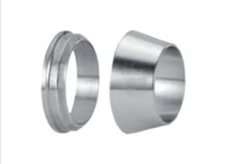 stainless steel double ferrule front and back ferrule as a set pack of 10 sets (6mm od)