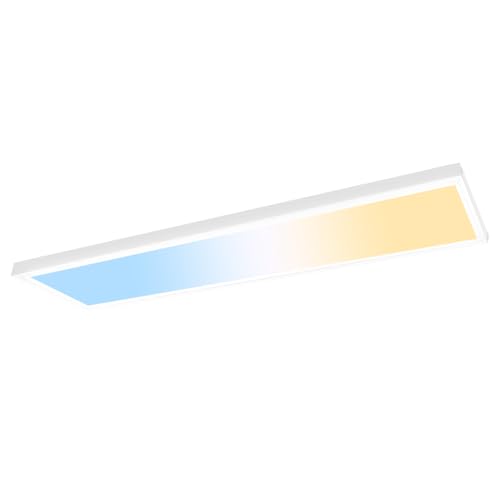 LED Panel 120x30 dimmbar mit Aufputz-Rahmen 40W Deckenleuchte Farben umschaltbar warmweiß neutralweiß tageslicht 3CCT Triac-Treiber ENEC Xtend PLs3.0