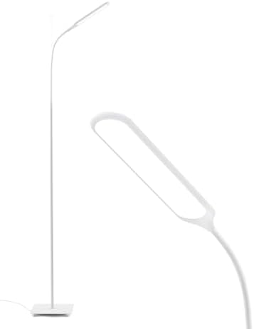 sympa LED Floor Lamp, Dimmable Adjustable Modern Standing Lamp with 4 Color Temperature, Touch Control, Stable Base for Living Room, Bedroom, Office (White)