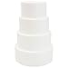 Bright Creations Foam Cake Rounds 4-Tier Dummy Set - 5, 6, 7 & 8-Inch Tiers, White - Dummy Cakes for Decorating Practice