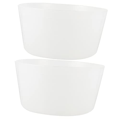 NULYLU 2St Auskleidung für Saunakübel Spa Becken Fußbadeinlagen Fassteich plastikfass plastikeimer plastikwannen Pool zubehör praktischer Saunakübeleinsatz Saunafass-Einsatz Weiß