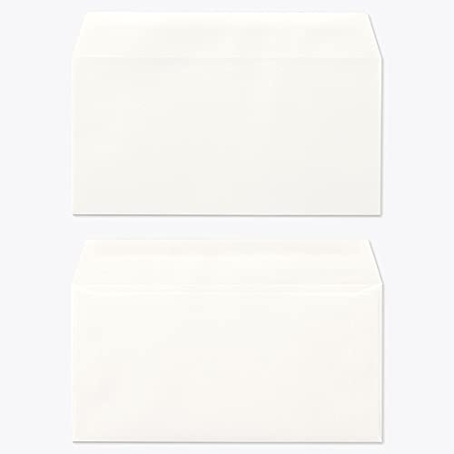 山櫻 封筒 洋長3 カマス貼 サイタン ホワイト 紙厚100g 〒枠ナシ 100枚 / A4三折用 白 無地 郵便番号枠なし 00404121-0100