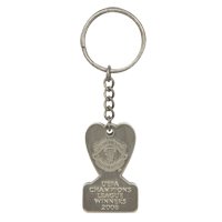 Manchester United Champions of Europe Silver Cup Key Ring - One Size Only