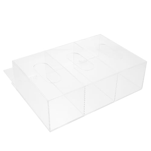 Distributeur 3 compartiments mural acrylique transparent moufles - 2