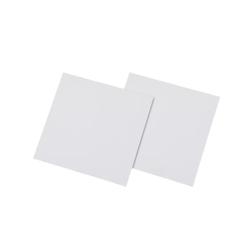 Placas aislantes de fibra cerámica, Láminas de cerámica de óxido de aluminio blanco, 50-60 mm cuadrados, 2-3 mm de grosor, paquete de 5(60X60X2mm)