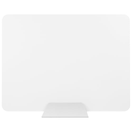 Image of FUNNETOYU Acrylic Desk Divider Freestanding Desktop Divider with Support Feet, Easy to Clean for Office, School, Exam Room and Workplace