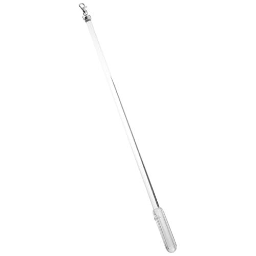 CONGARTENO Gardinenstange Schleuderstab aus Acryl mit Vertikal Gestreiftem Griff Manuelle Bedienung 50cm Länge für Vorhänge und Römische Gardinen für Wohnzimmer und Schlafzimmer
