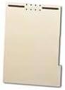 Heavy Duty 14pt. File Backers 1/3 Cut Tabs Letter Size with Fasteners, 100 per Box