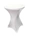 EL Event Linens White Spandex Cocktail Table Cover - Fitted High Top Table Cloth, Stretch Tablecloth Covers for Cocktail Tables