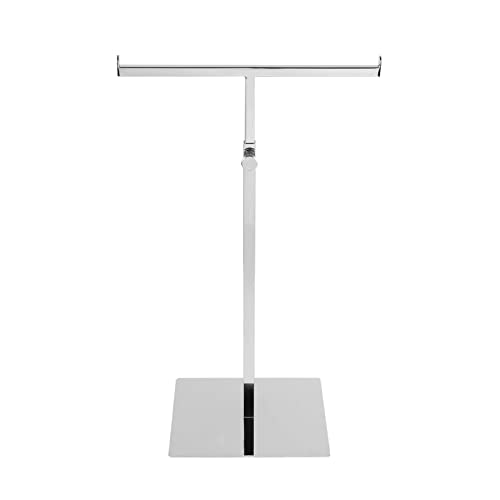 Polmart Countertop Adjustable T-Bar Display Stand for Hangbag, Wreath and Crafts, Silver
