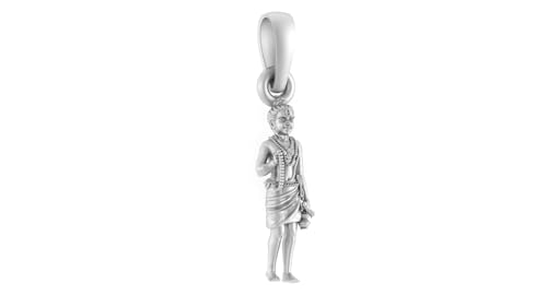 Chaîne Swaminarayan en argent 925 pendentif médaillon mixte - 2