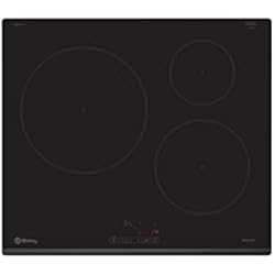 Vitrocerámica Schott Ceran Precio Balay 3EB865FR - Placa de inducción de 60 cm de ancho, bisel delantero, 3 zonas de inducción, control táctil, color negro