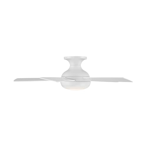 WAC Lighting F-034L-MW Odyssey 44" Hugger Ceiling Fan with LED Lights & Remote, Matte White thumbnail 6