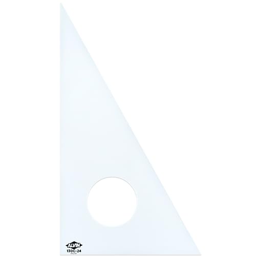 Image of ALVIN Clear Professional Acrylic Drafting Triangle Ruler 30 /60 Degrees 24 inch Model 130C-24 Multipurpose Tool for Drafting, Design, and Architecture, Great for Machining and Woodworking - 24 inches