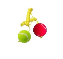 Image of Red & Green Cricket Tennis Hanging Practice Ball (Pack of 2)