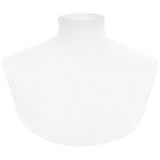 Cutecrop 1 Pcs Turtleneck Dickey Extra Large Fake Collar Detachable Dickey Collar Half Mock Turtleneck for Men Women (18 Inches,White)