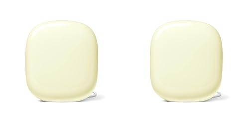 Image of Google Nest WiFi Pro - Wi-Fi 6E - Reliable Home Wi-Fi System with Fast Speed and Whole Home Coverage - Mesh Router - Lemongrass (Pack of 2)