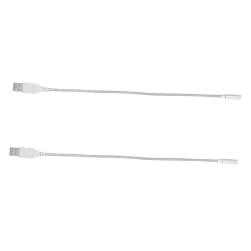 LALAFINA 2pcs Flexible USB Keyboard Light Gooseneck Led Eye Lamp for Notebook and Desk Use USB Powered Reading Light