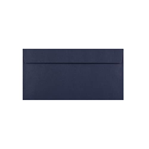 DL Coloured Envelopes for Greeting Cards Wedding Invitations & Crafts (110x220mm) Pack of 100 (Navy Blue Peel & Seal)