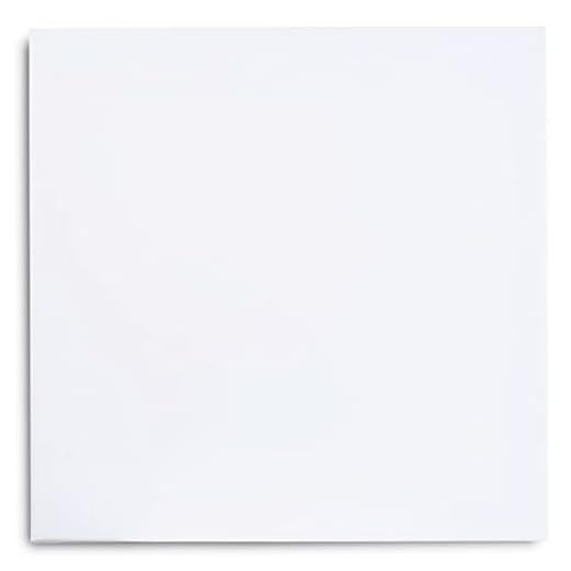 Lienzo para pintar en blanco, 100% algodón, preestirado 280 g/m2, listones de madera, apto para todo tipo de pinturas, óleo, acrílica, (50 x 50 cm)