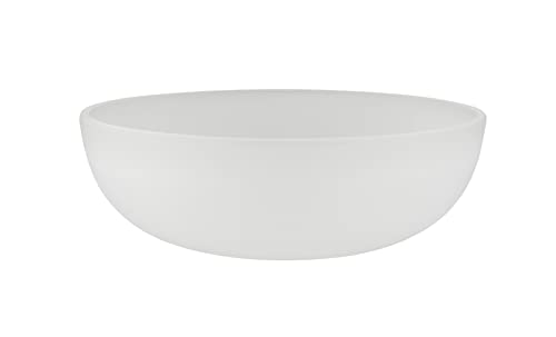 Image of Aspen Creative 23131-11 Frosted Contemporary Replacement Glass Shade for Medium Base Socket Torchiere Lamp, Swag Lamp, Pendant, 1 Light Wall Sconce & Island Fixture, 9-3 /4 inch Diameter x 3-1 /4 inch Height