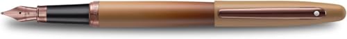 Sheaffer VFM 9428 Caneta-tinteiro marrom fosco edição café com acabamentos de assinatura PVD marrom