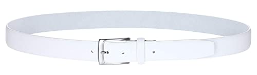 Km Legend Mens Genuine Leather Dress - Classic & Fashion For Work Business And Casual Belt, Saffiano White, 36 Us #TOP1