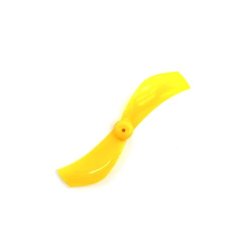 Hélice PC 40mm shaft 1mm rotors 2 pales 1610 jaune pour propulsion de micro-drone quadcopter