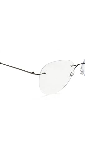 Image of Jodykoes Premium Rimless Frame for Women and Men: Stylish Aviator Spectacle Eyeglasses with Anti-Glare Coating