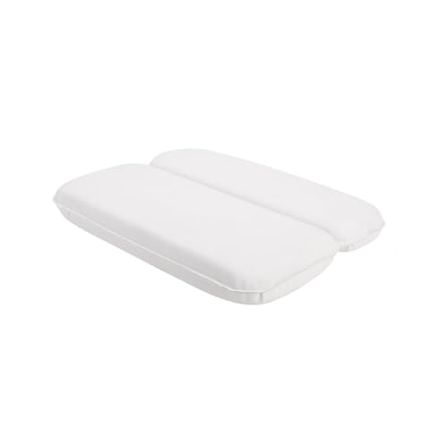 WOFASHPURET Spa Tub Pillow Waterproof Sponge Pillow Suction Cup for Head Neck Support White