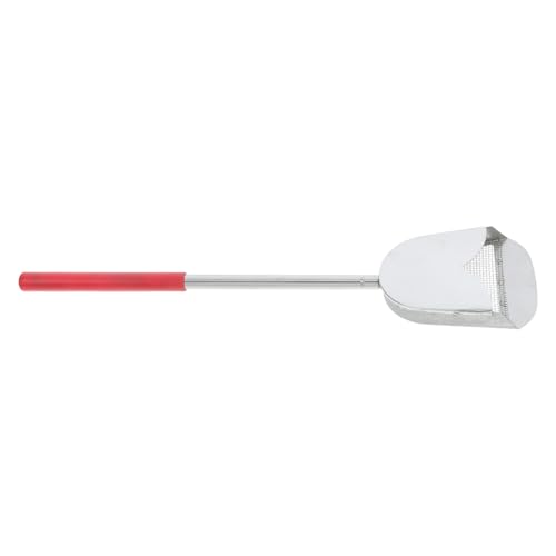 Hemobllo Pala telescópica jaula de pollo bañera de polvo de pollo recogedores de larga Scooper de arena COOP POLLO GRANDE accesorios para gallineros Acero inoxidable